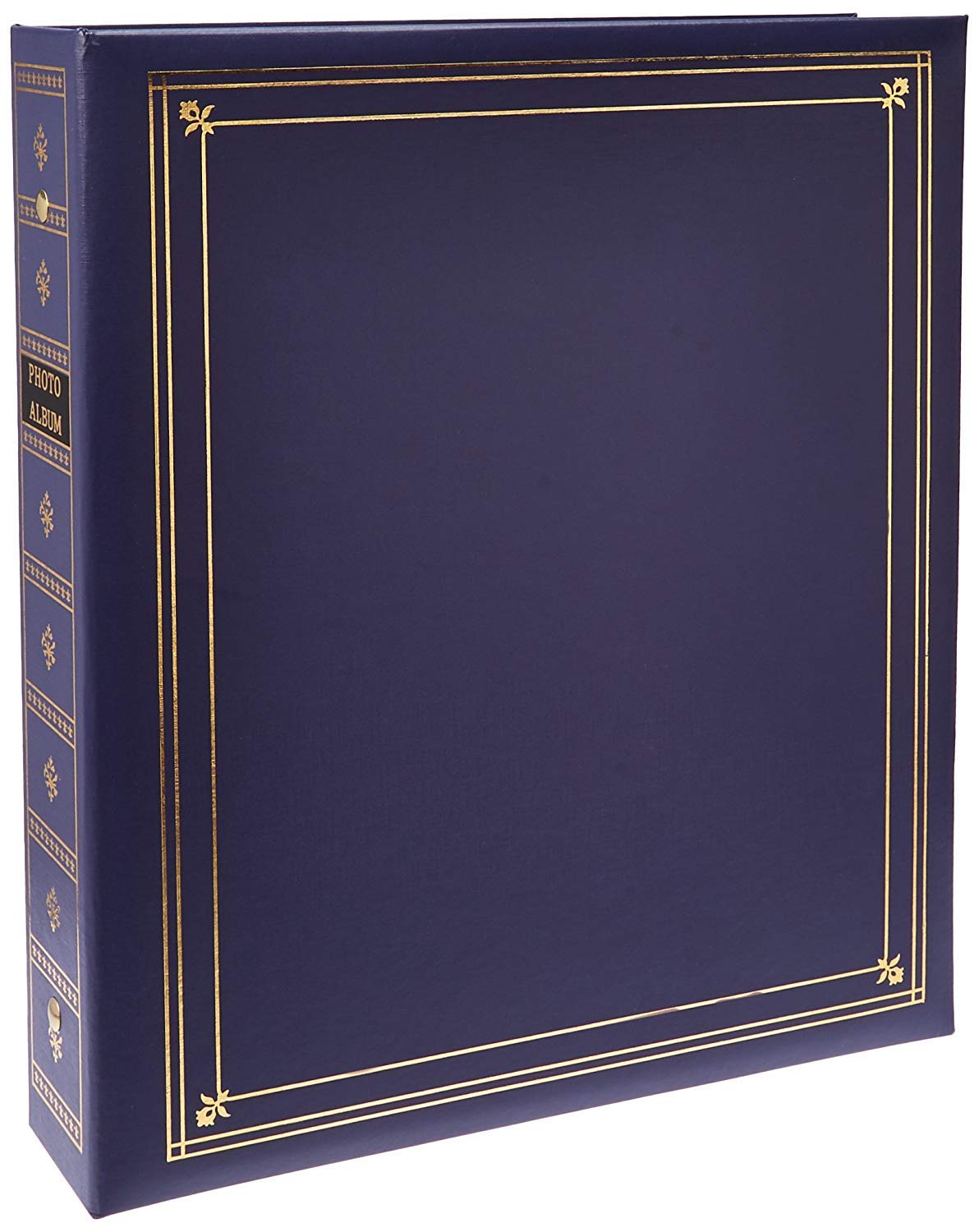 Pioneer Photo Albums APS-247/BB 3-Ring Bound Bay Blue Leatherette Cover with Gold Accents Photo Album for 4 by 7-Inch, 5 by 7-Inch and 8 by 10-Inch Prints