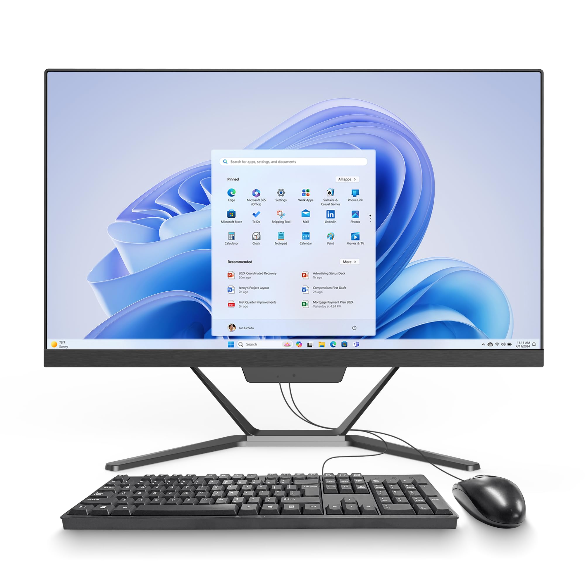 21.5" All-in-One Business Desktop Computer, i7-3610QM,8GB RAM,1TB SSD,Windows 10 Pro,Mouse,Keyboard,WiFi,Bluetooth,Webcam