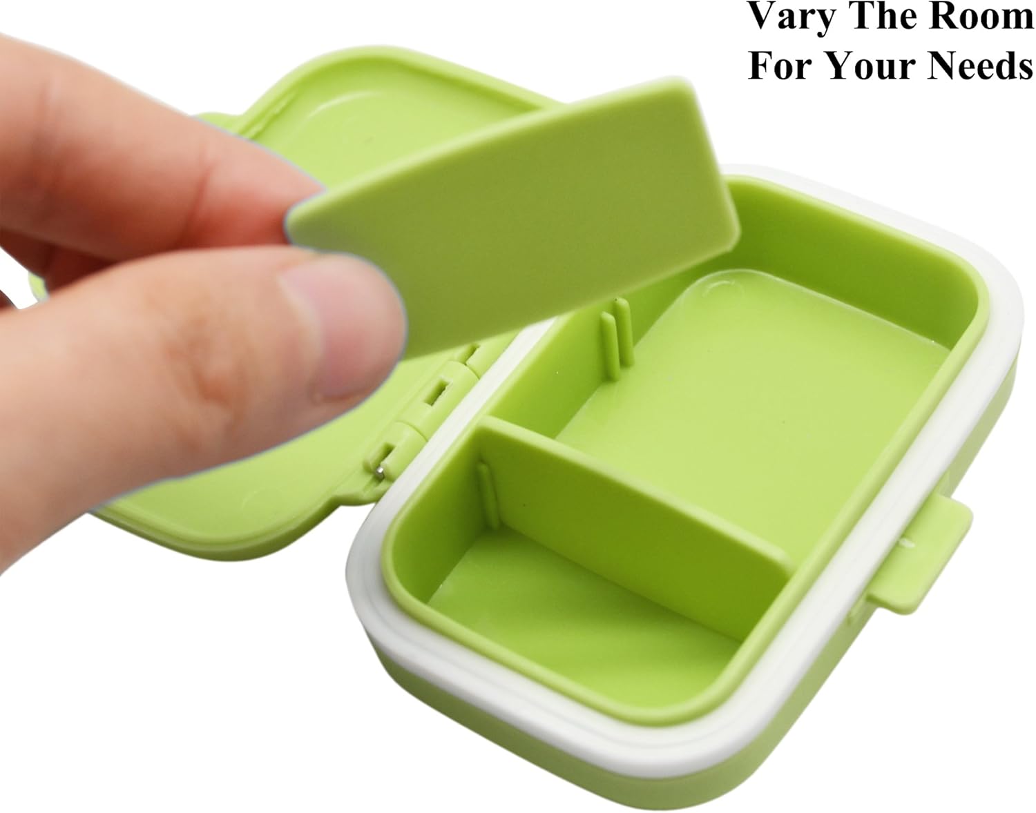 Exclusive Discount 50% Price Meta-U Small Pill Box Supplement Case for Pocket or Purse - 3 Removable Compartments Travel Medication Carry Case - Daily Vitamin Organizer Box (Green)