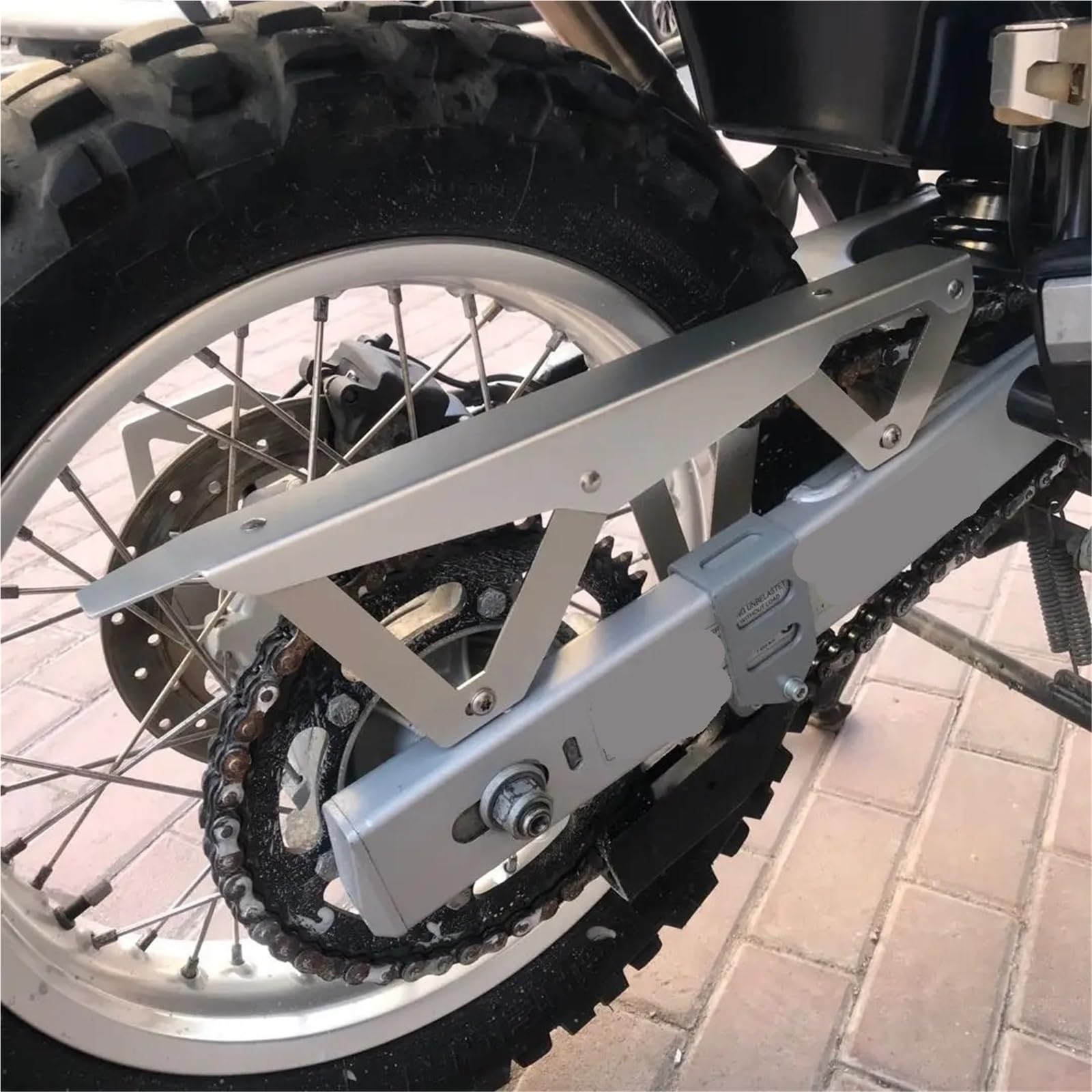 1PCS Silber Motorrad Zubehör Kettenschutz Schutzabdeckung Für Motorräder