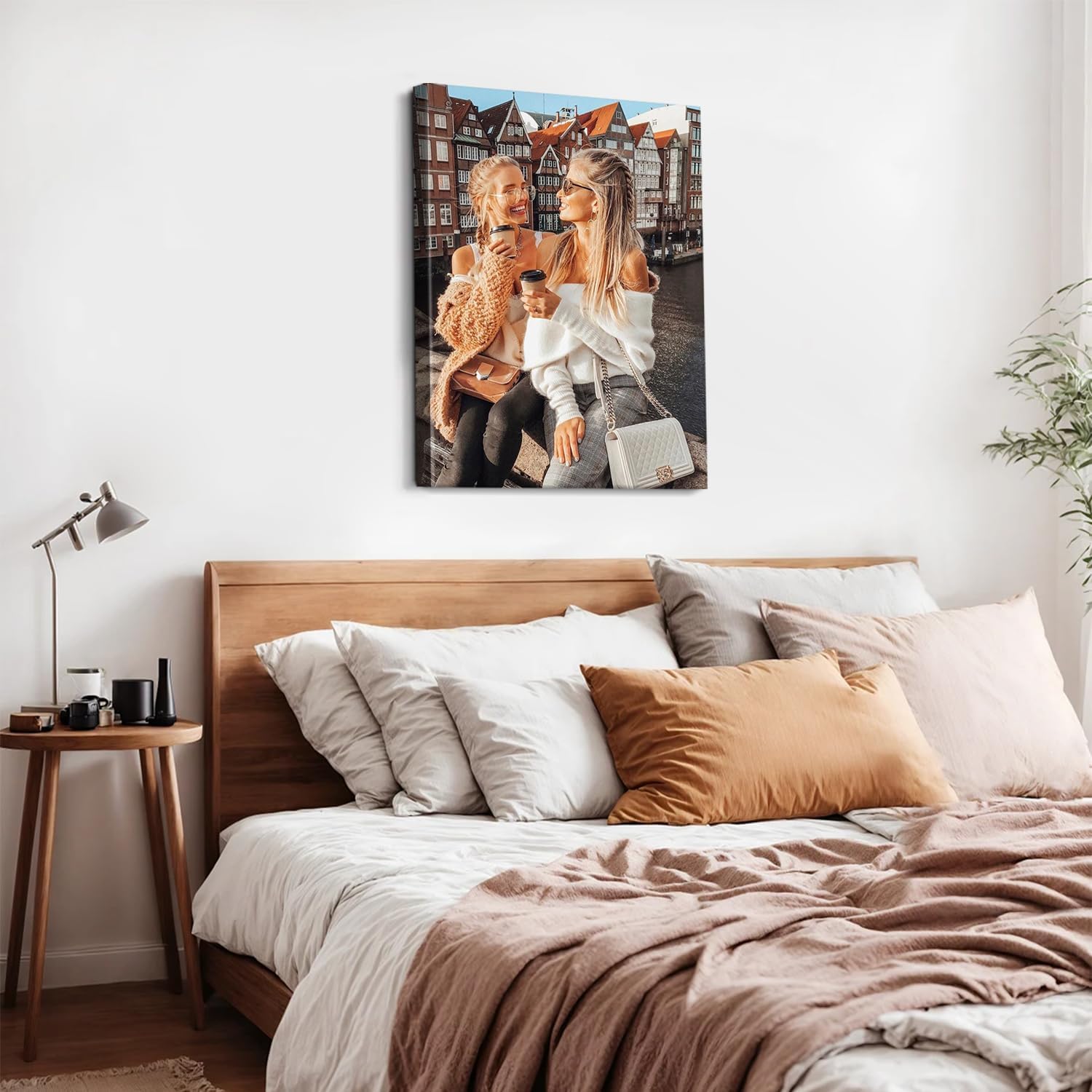 Canvas Prints with Your Photos, Ship Next Day Personalized Wall Art for Home Decor, Unique Custom Photo Gifts for Wedding, Birthday, Family & Friends - Ready to Hang Canvas Pictures Framed 16x24