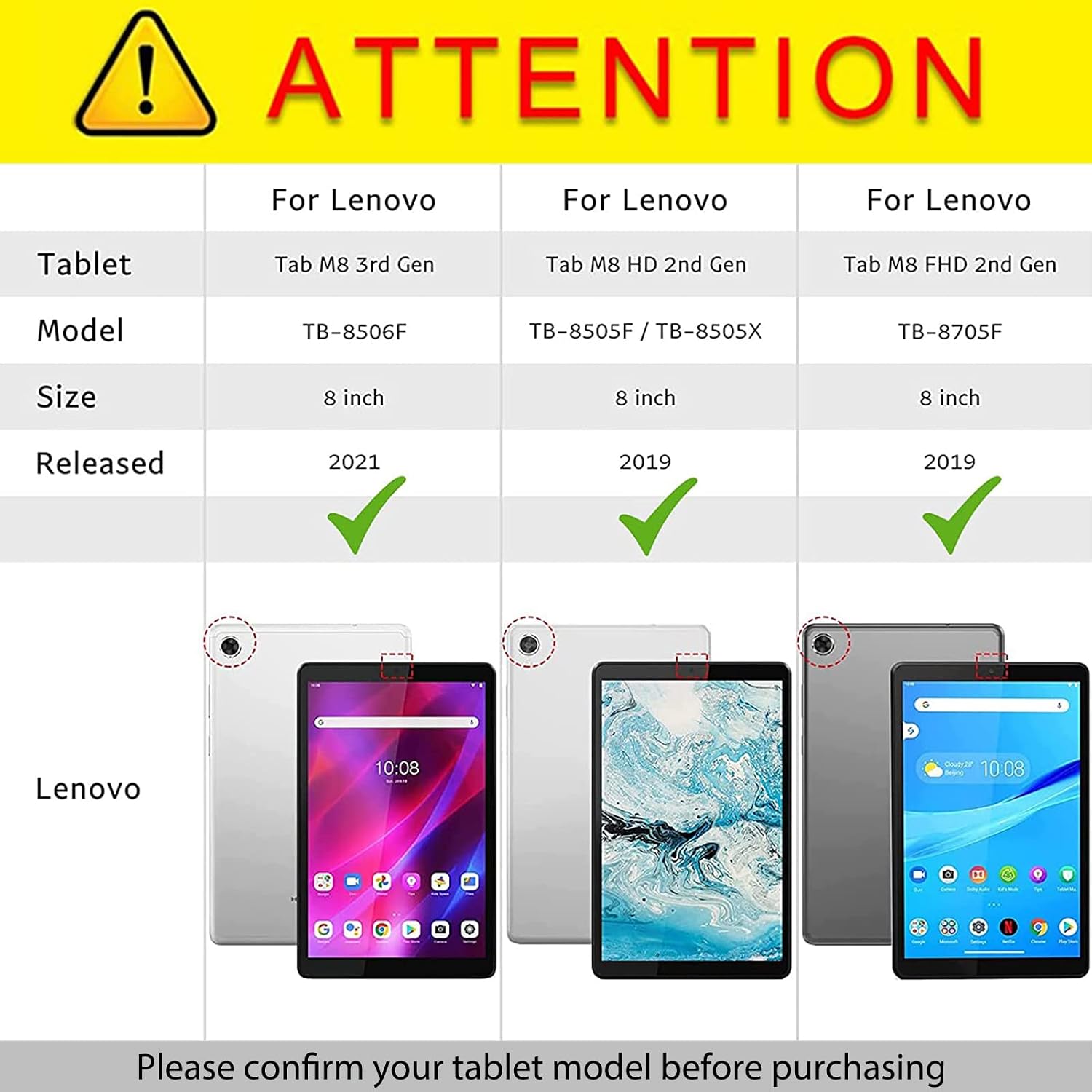ORANXIN Case for Lenovo Tab M8 - Image 3