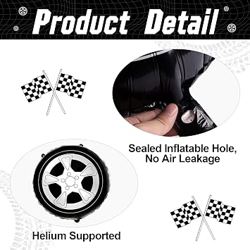 Race Car Balloon Garland Kit with Tires Balloon