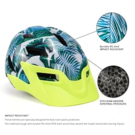 Exclusky Kids Bike Helmet Adjustable and Multi-Sport Boys Girls Helmet Ages 5-14