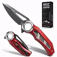 Folding Pocket Knife for Men, EDC Stainless Steel Knife for Tactical Camping Survival Hiking, Cool Gifts Stocking Stuffers for Men Women Husband Dad (red)