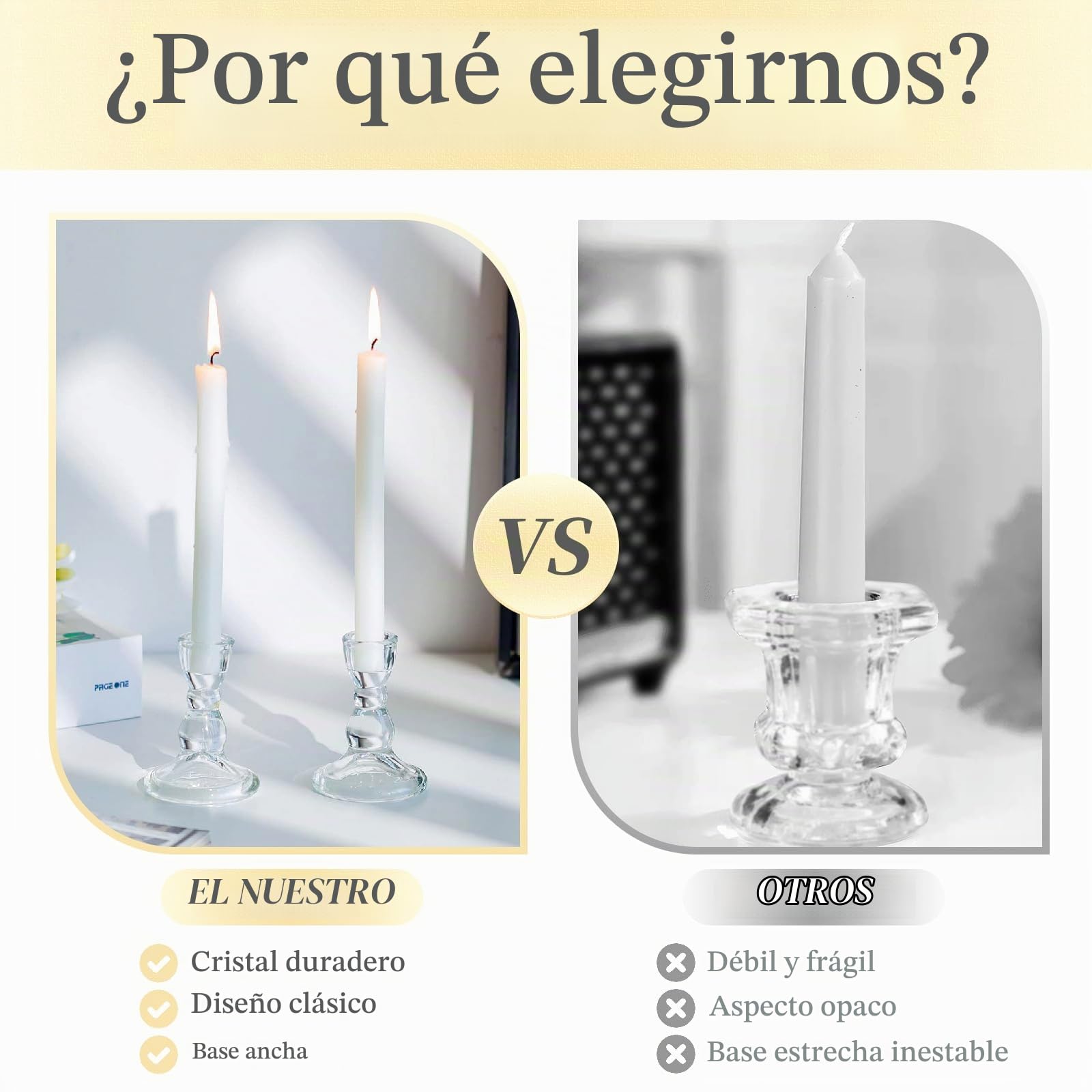 Candelabro de Vidrio Hewory: 20 Candelabros Cónicos a Granel Transparentes Candelabros Decoración del Centro de Bodas Fiesta Decoración de la Mesa de Navidad