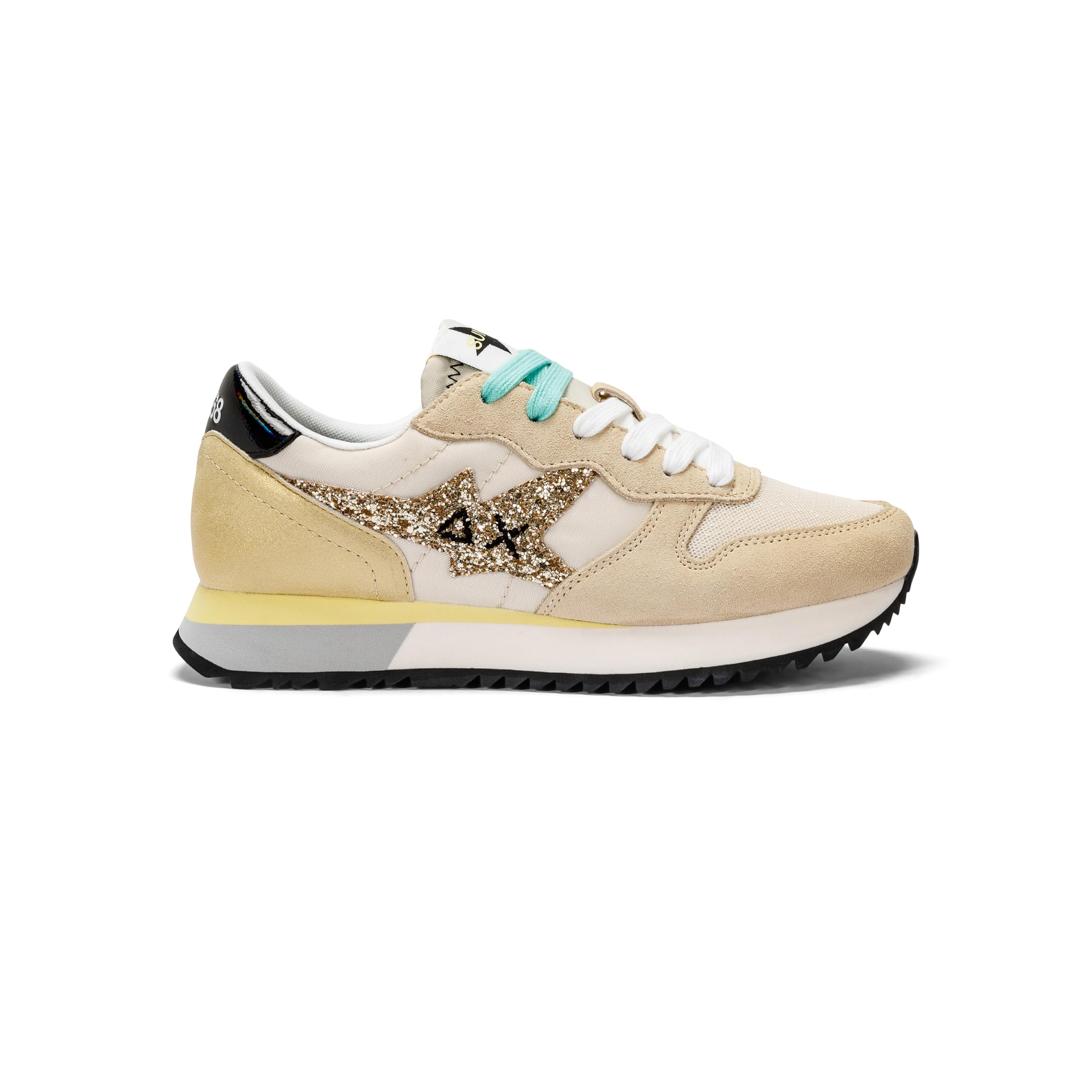 SUN68 Stargirl Glitter Logo, Sneaker Casual da Donna