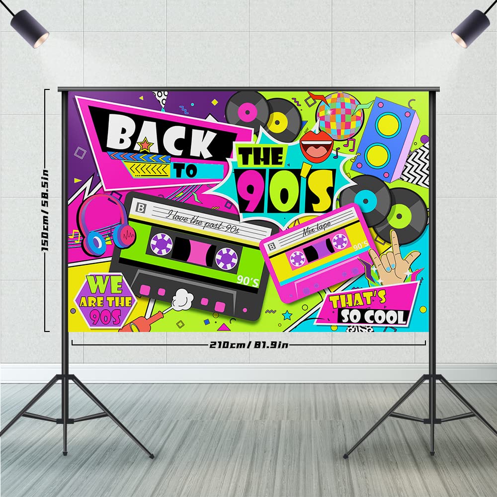Back To 90s Round Backdrop 7.2x7.2ft Graffiti Wall Circle