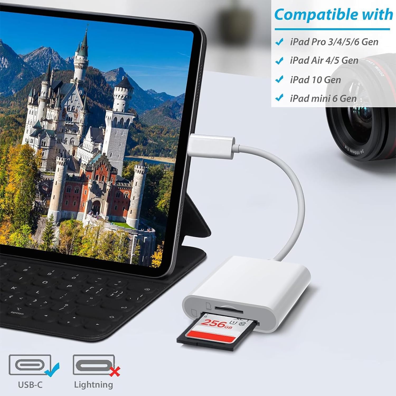 Lettore mini di schede di memoria USB 3.0 compatibile con MicroSD 5 Gbps