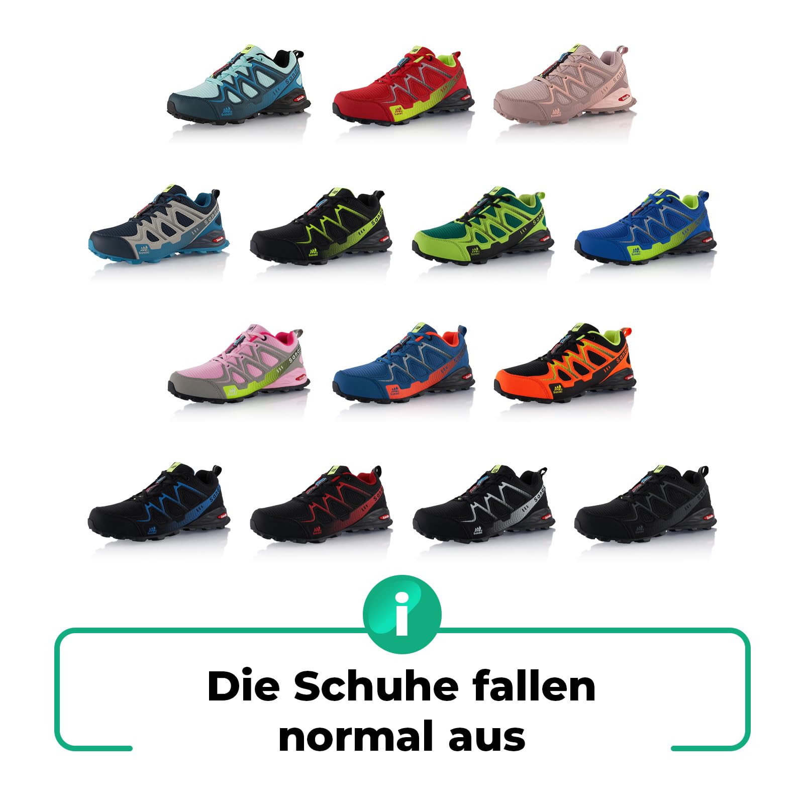 Fusskleidung® Damen Herren Wanderschuhe atmungsaktive Trail Running Trekkingschuhe