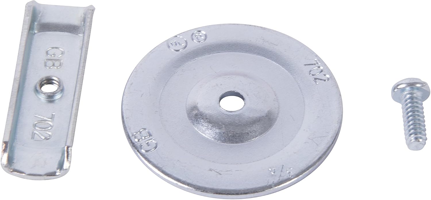Gardner Bender KO702 Metal Knockout Seal, ¾ Inch Conduit Size, Marked Size, Rust-Proof Galvanized Steel, 16 AWG Steel, ⅜ Inch Thread, Embossed - Self Centering, For Knockout Punch / Die Conduit, Cover, 50 Pk.