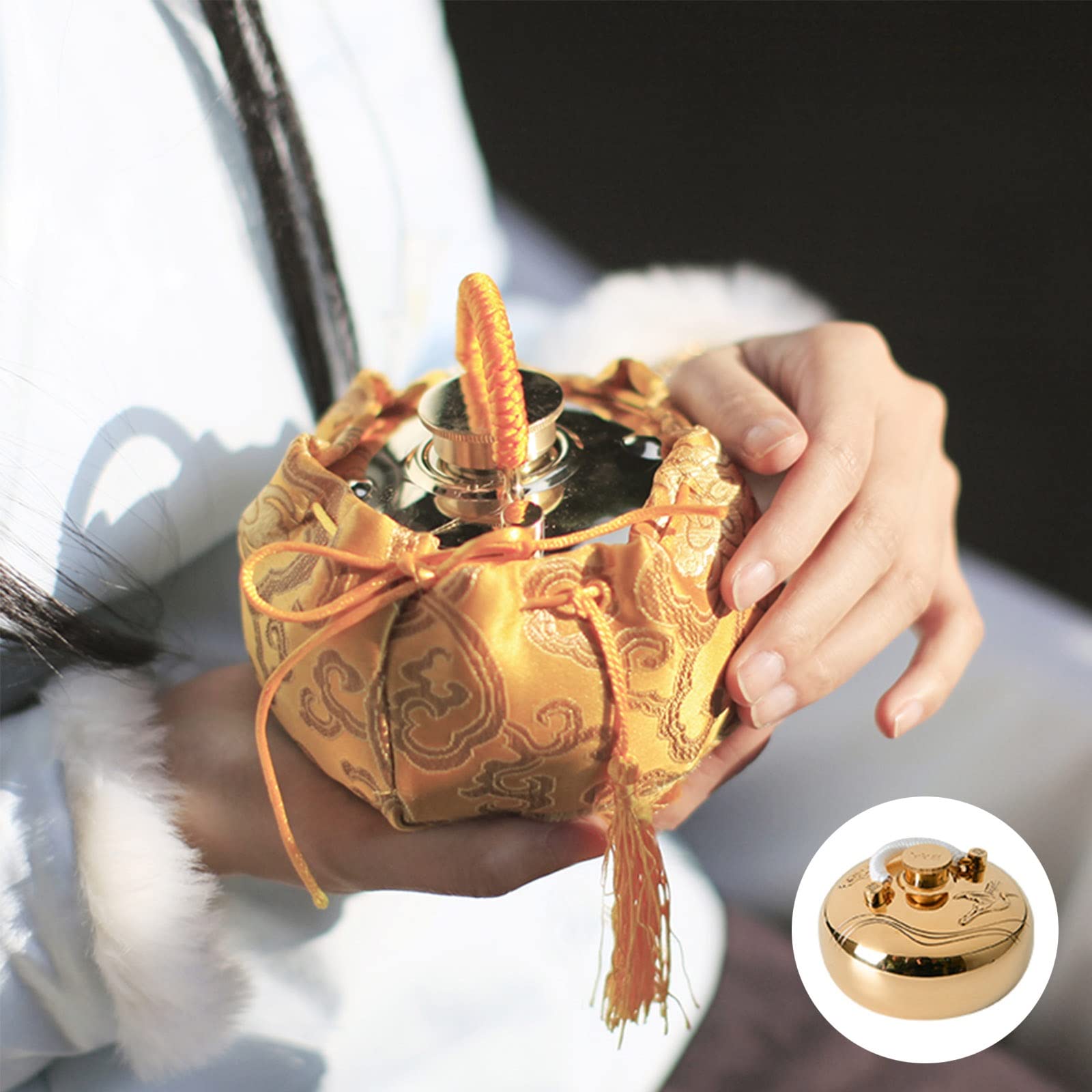 Borsa dell'Acqua Calda in Rame con Federa Esterna Lavabile,Boule Acqua Calda per Alleviare Il Dolore, Schiena, Collo e Spalle,Regalo per Ringraziamento, Natale, San Valentino (Color : A)