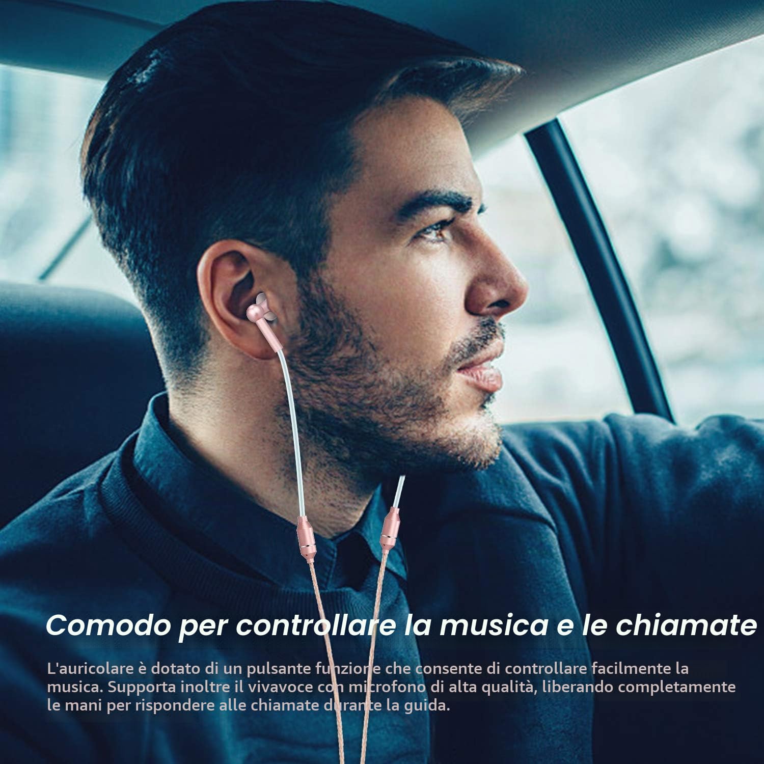 Docooler IBRAIN FC31 Air Tube Anti-radiazioni In-Ear Cuffie 3,5 mm Wired Musica Auricolare Senza Radiazioni Auricolare Riduzione del Rumore Controllo Linea con Microfono