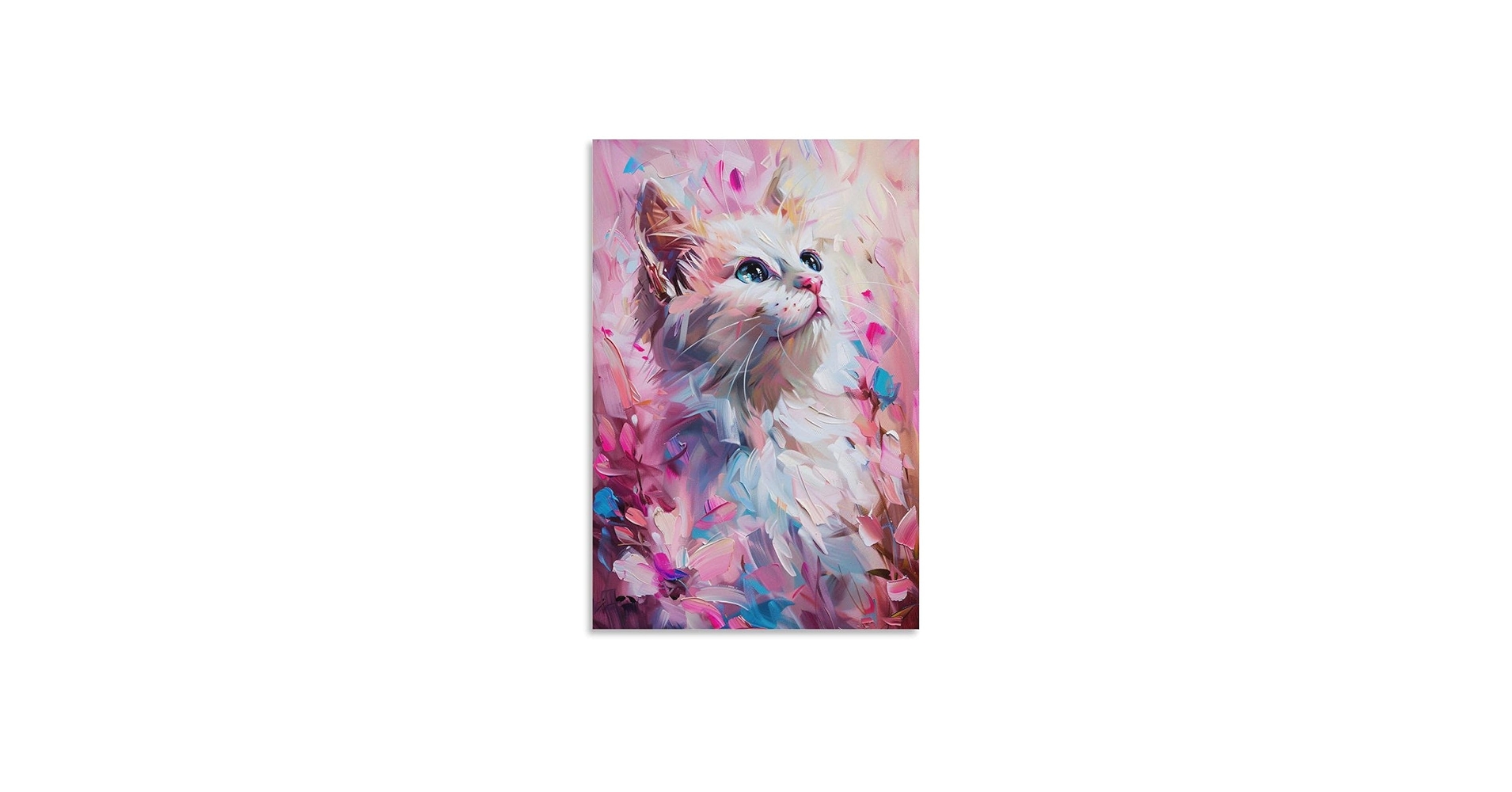 絵画 インテリア 額付( 白 ) 油絵 F4-090718 可愛い子猫と女の子 絵画 インテリア 額付( 白 ) 油絵 F4-090718 可愛い子猫と女の子