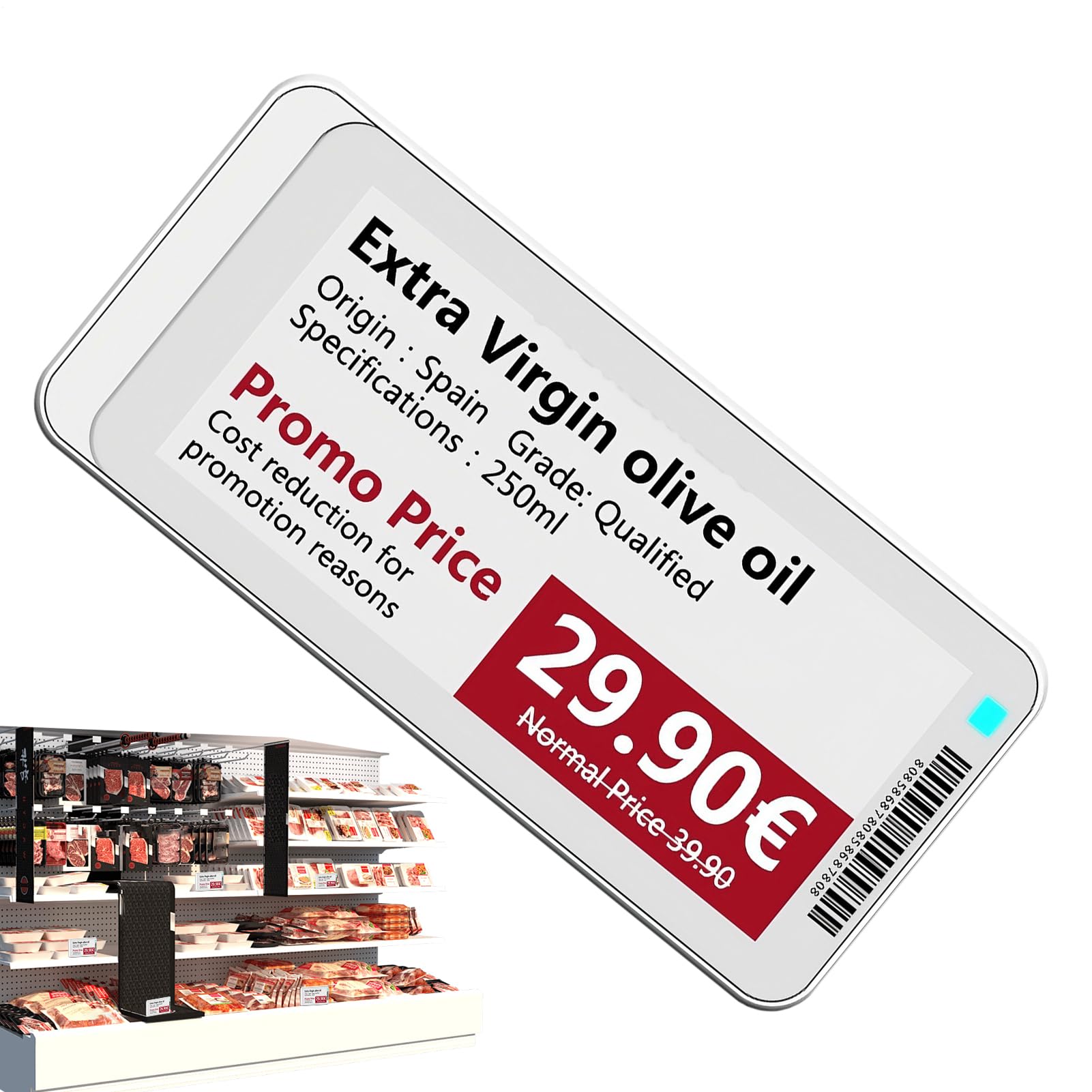 Wireless E Ink Tag | Waterproof Wireless Signages - E Ink Display Screen | for Offices Restaurant Indoor Outdoor Library Garage Fridge Holiday Clothing