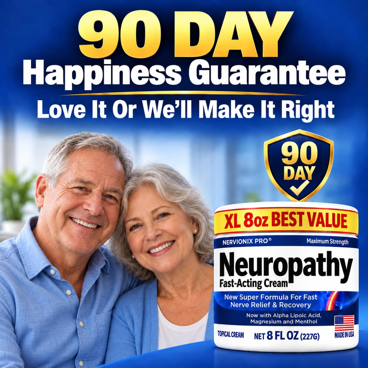 Neuropathy Cream – XL 8 oz – Maximum Strength Nerve Relief Cream for Feet Hands Legs Toes – Menthol 3.7% + Magnesium Chloride 2.0% – Fast-Acting Soothing Relief – Super Value 8 oz — Amazon image 6