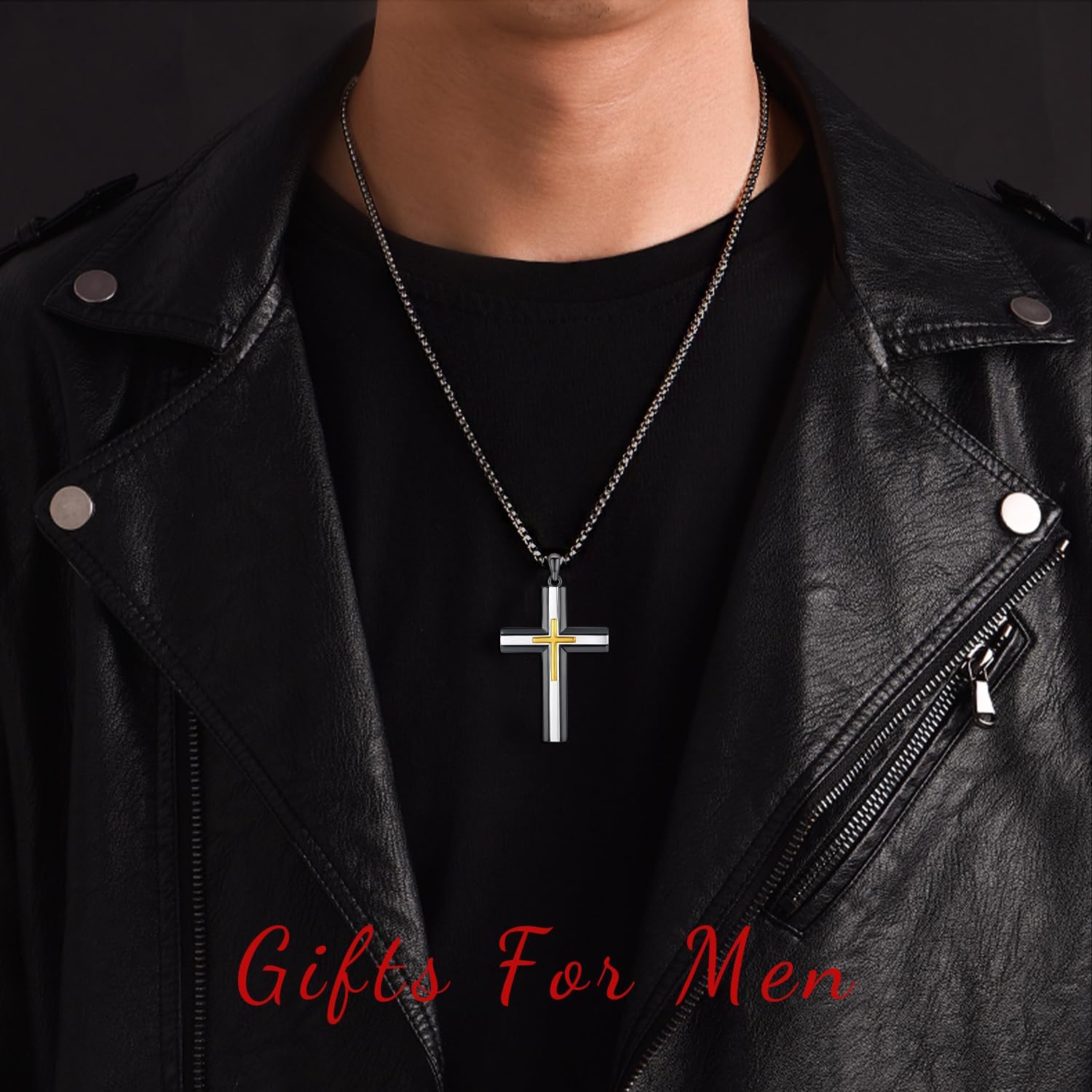 TwoAnts 925 Sterling Silver Religious Cross Pendant Necklace Jewelry Gifts for Men Women - Image 5