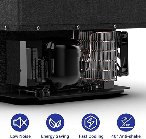 Miniatura 3 de Refrigeradorcongelador portátil de 20 L, CC 12 V24 V con compresor, enfriador eléctrico de -4   68 , refrigerador compacto de enfriamiento rápido