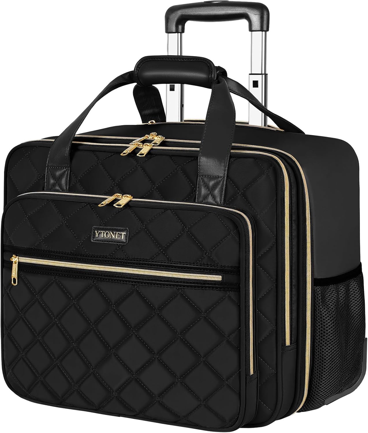 Ytonet Rolling Laptop Bag, Rolling Briefcase for Women, 17.3 Inch Laptop Bag with Wheels, Computer Bag with Wheels Laptop Case for Work Travel College Business Wife Mom Overnight Teacher