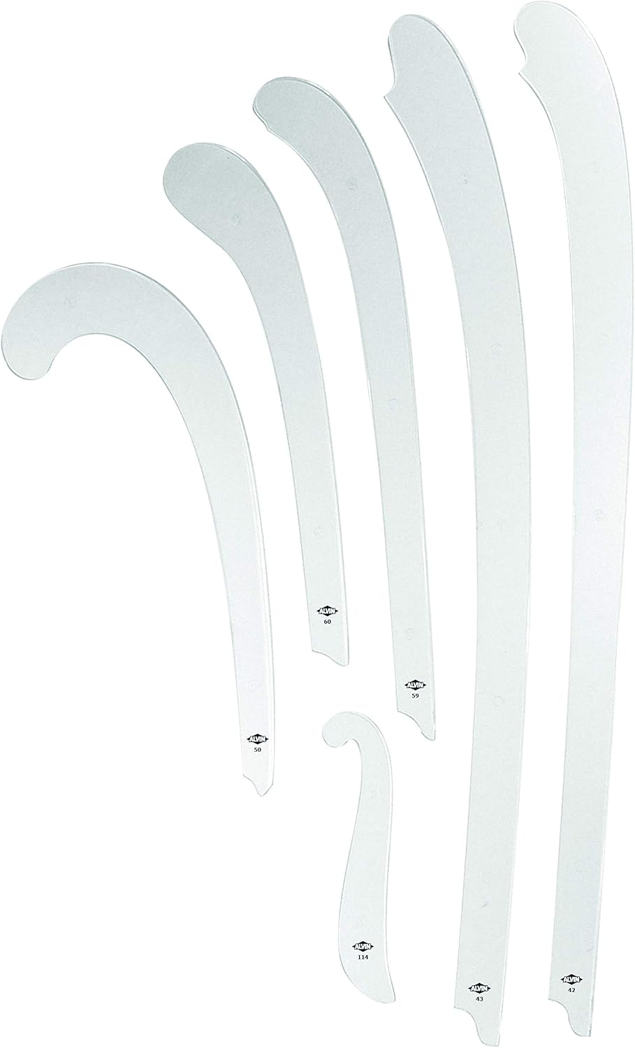 ALVIN SC66A, Fabricated Ship Curve Set - Set of 6