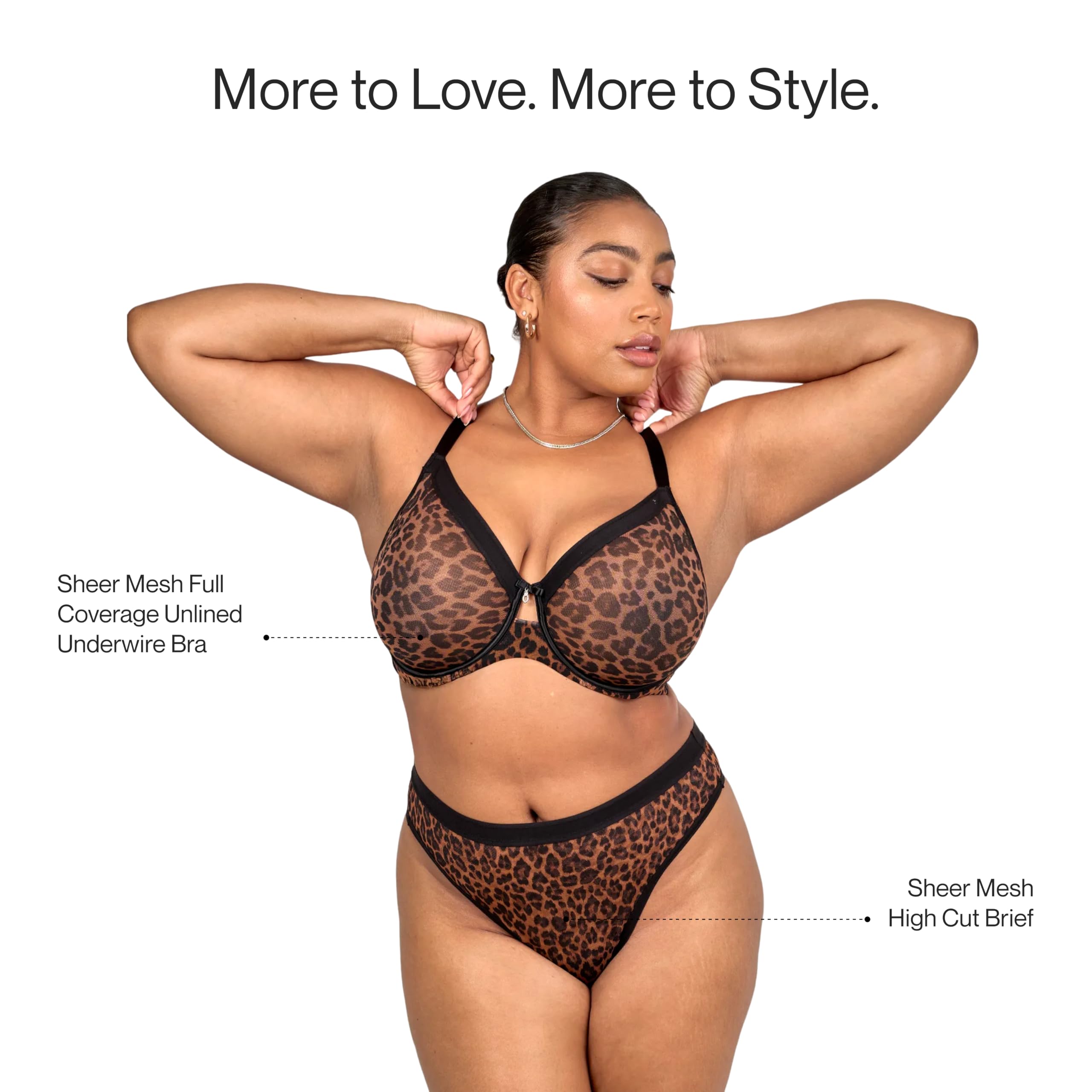 Curvy Couture Sheer Mesh Full-Coverage Unlined Underwire Bra Sujetador de Cobertura Completa Mujer
