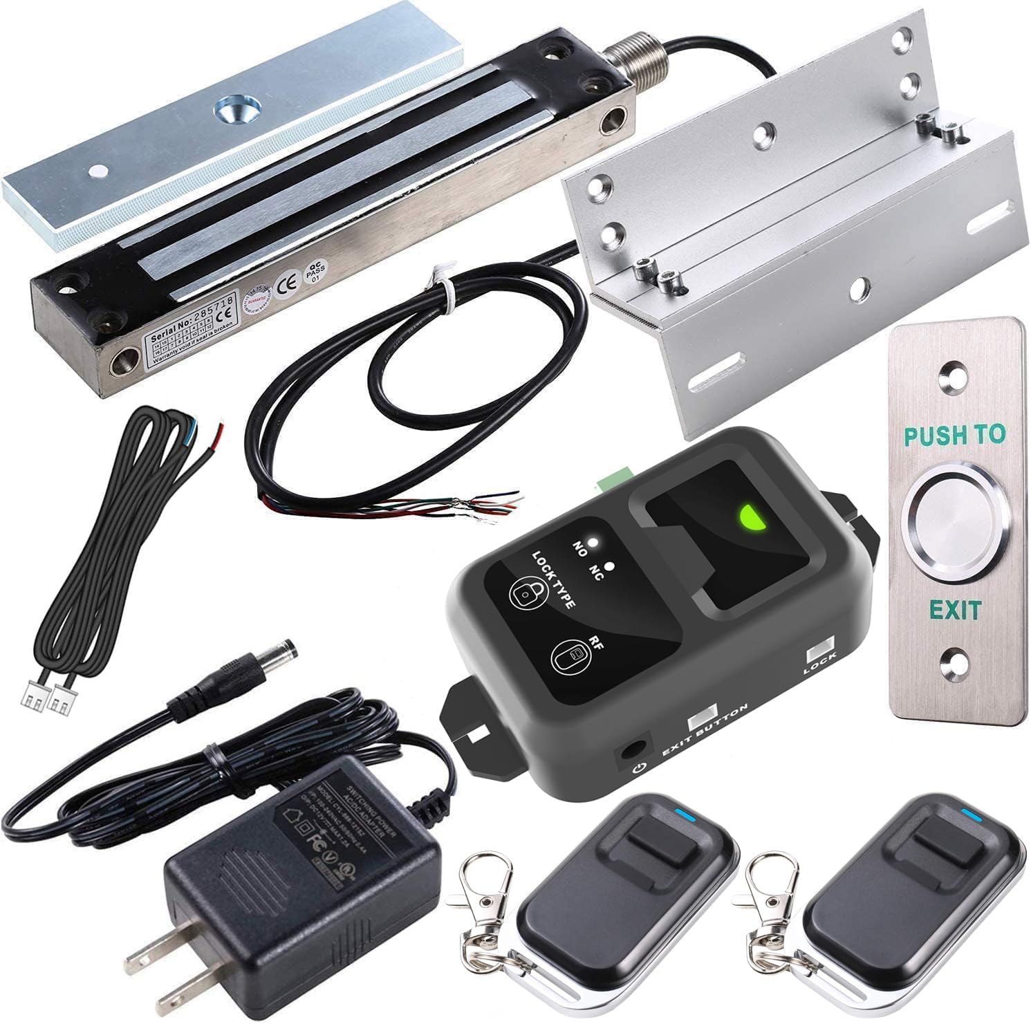 UHPPOTE Outdoor Gate Electric Magnetic Lock Door Access Control System Kit with Remote Control