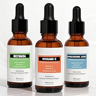 Kit de suero de vitamina C, humectante facial...