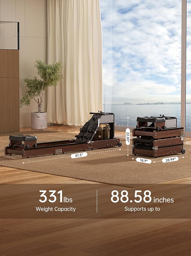 Máquina de remo plegable KINGSMITH con resistencia magnética y de agua miniatura 5