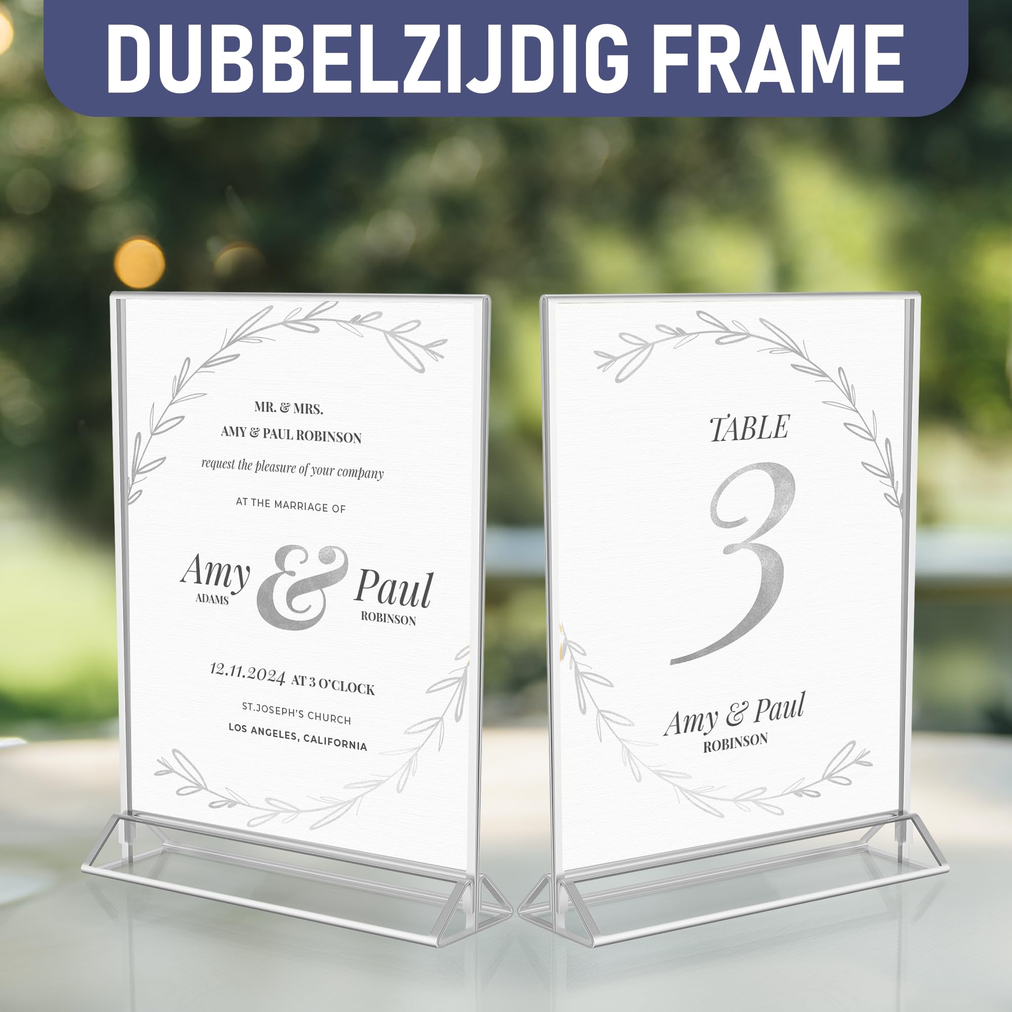 Zilveren Fotolijsten Dubbelzijdig 6 Stuks A6 Acryl Tafelnummerhouders Helder Schildersezel Tafelstandaards Voor Borden Lijsten Bruiloft Tafelnummers Menuhouders 730641701
