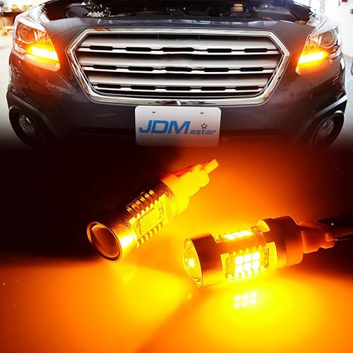 Miniatura 4 de JDM ASTAR Bombillas LED extremadamente brillantes PX Chips 7440 7441 7443 7444 ámbar amarillo intermitente