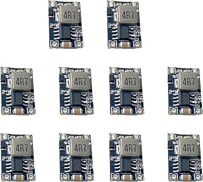 10 Packs 3.3V Regulator,Mini Buck DC 4.75-23V, Step-Down Converter Boards from 5V, 12V to 3.3V with 1.8A Output, Mini 360 Small Power Modules.