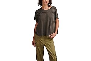 Lucky Brand Women's Plus Size Braided Dolman Tee