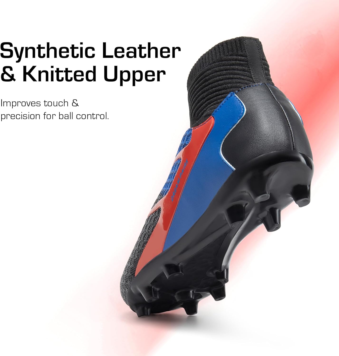 DREAM PAIRS Men's High Tops Lace Up Soccer Cleats, Lightweight Professional Athletic Football Cleats Mens Athletic Shoes for Training Soccer - Image 5