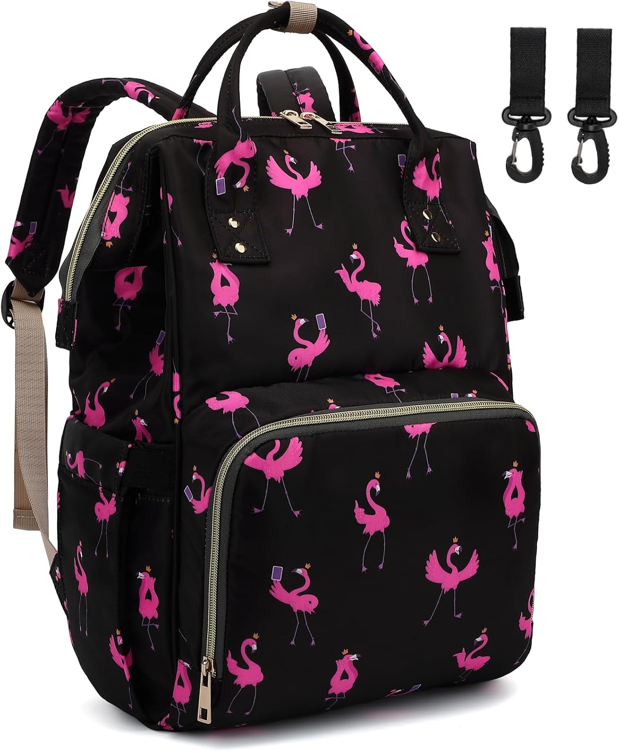 Fox Baby Diaper Bag Backpack for Women, Large Capacity Waterproof Maternity Travel Nappy Backpacks with Stroller Straps