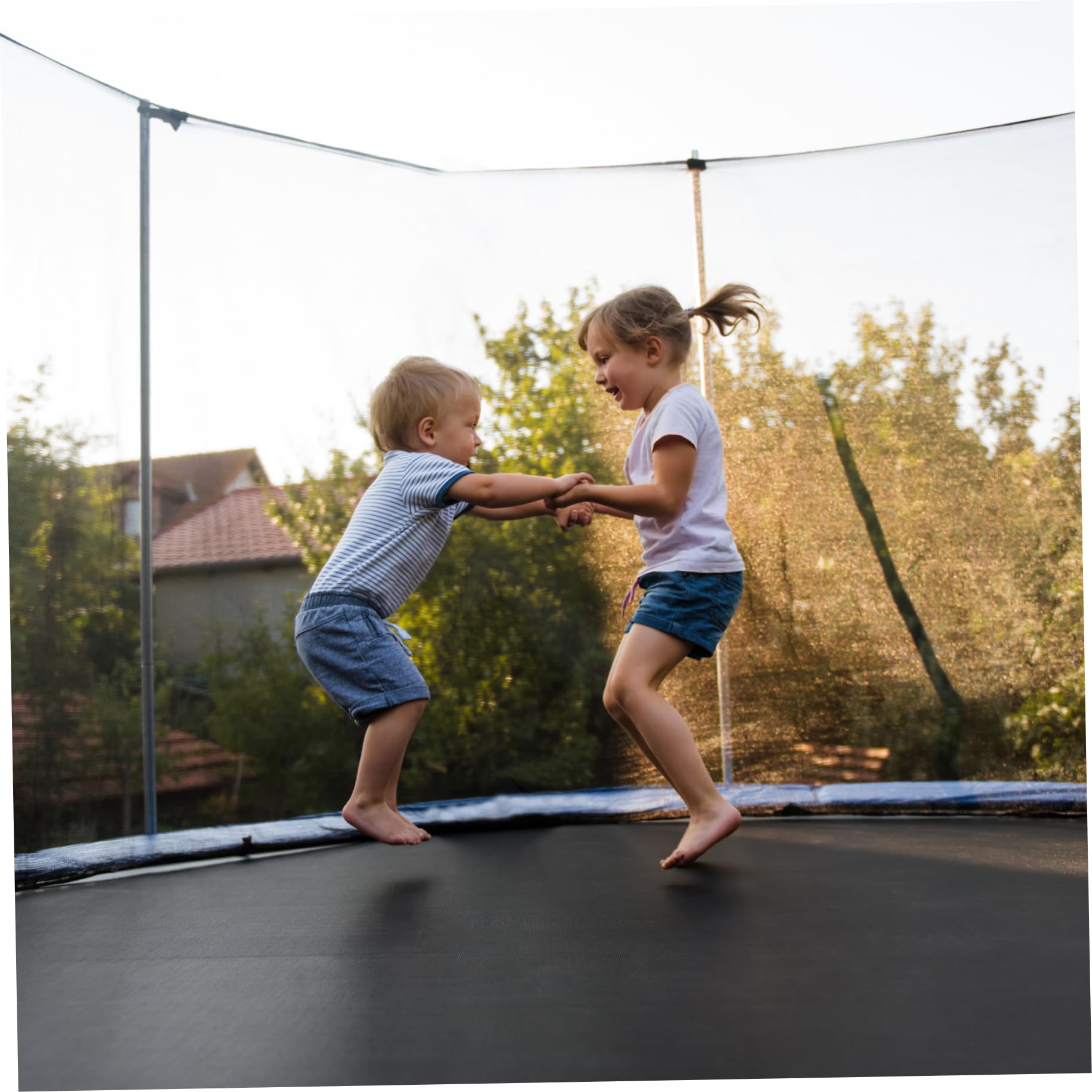 Filet de sécurité pour trampoline extérieur avec 8 poteaux | Leroy Merlin