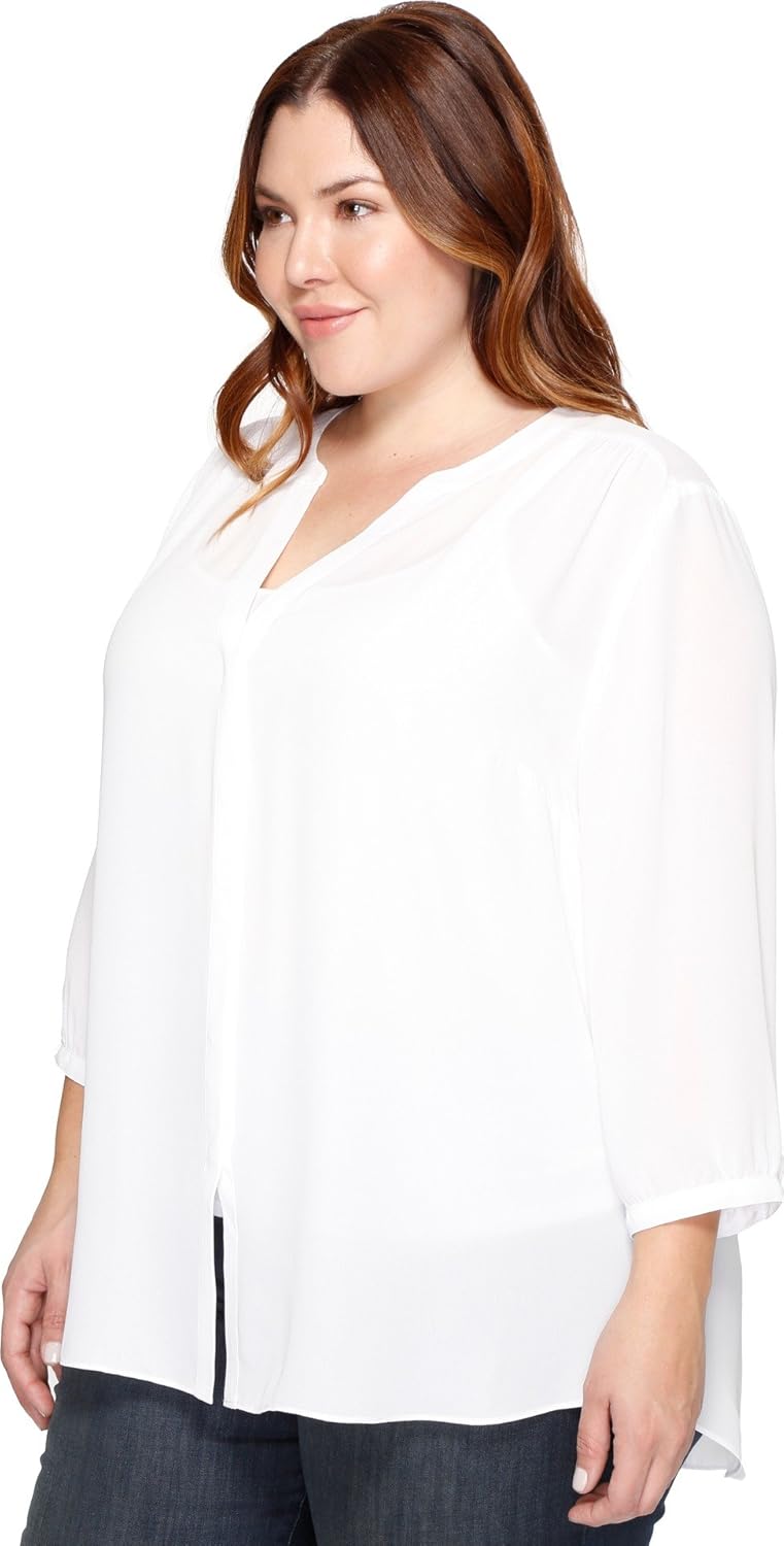 NYDJ womens Plus Size Pintuck BlouseBlouse - Image 4