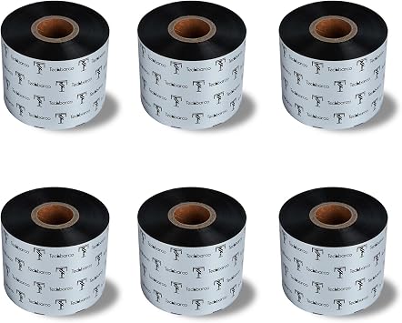 6 Rolls 2.36" x 1476 Premium Enhanced Wax Thermal Transfer Ribbon