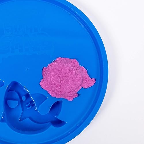 Miniatura 4 de SLIMYSAND - Cubo de 5 libras de arena fina en 3 colores (azul, verde, morado) - Juego de arena de algodón y caramelo con 3 moldes y cubo