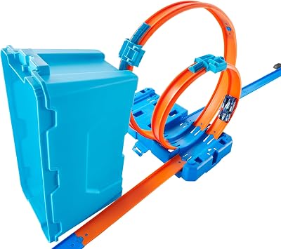 Hot Wheels Track Builder Multi Loop Box Ultimate Storage 10 Feet of Track, Connectors, Launcher, Diecast Car, Portable Ages 4 and Above, FLK90