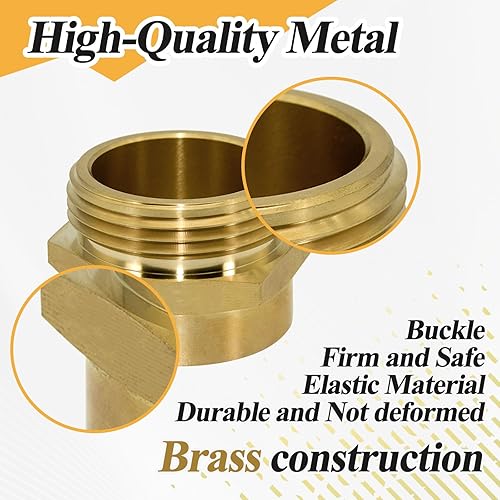 Miniatura 5 de Accesorios hexagonales de latón para equipos de bomberos, adaptador de manguera hexagonal de fuego macho de 1-12 pulgadas NPT (1-12 pulgadas) NPT