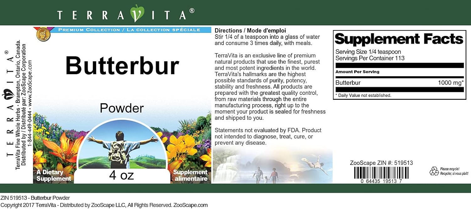 Butterbur Powder (4 oz, ZIN: 519513) - 3 Pack