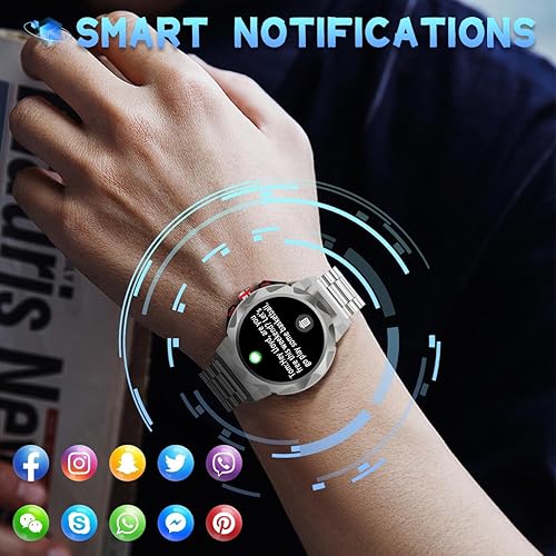 Miniatura 2 de Reloj inteligente para hombre (respuestahacer llamada), más nuevo rastreador de actividad física, ritmo cardíaco, podómetro, calorías, más de 100