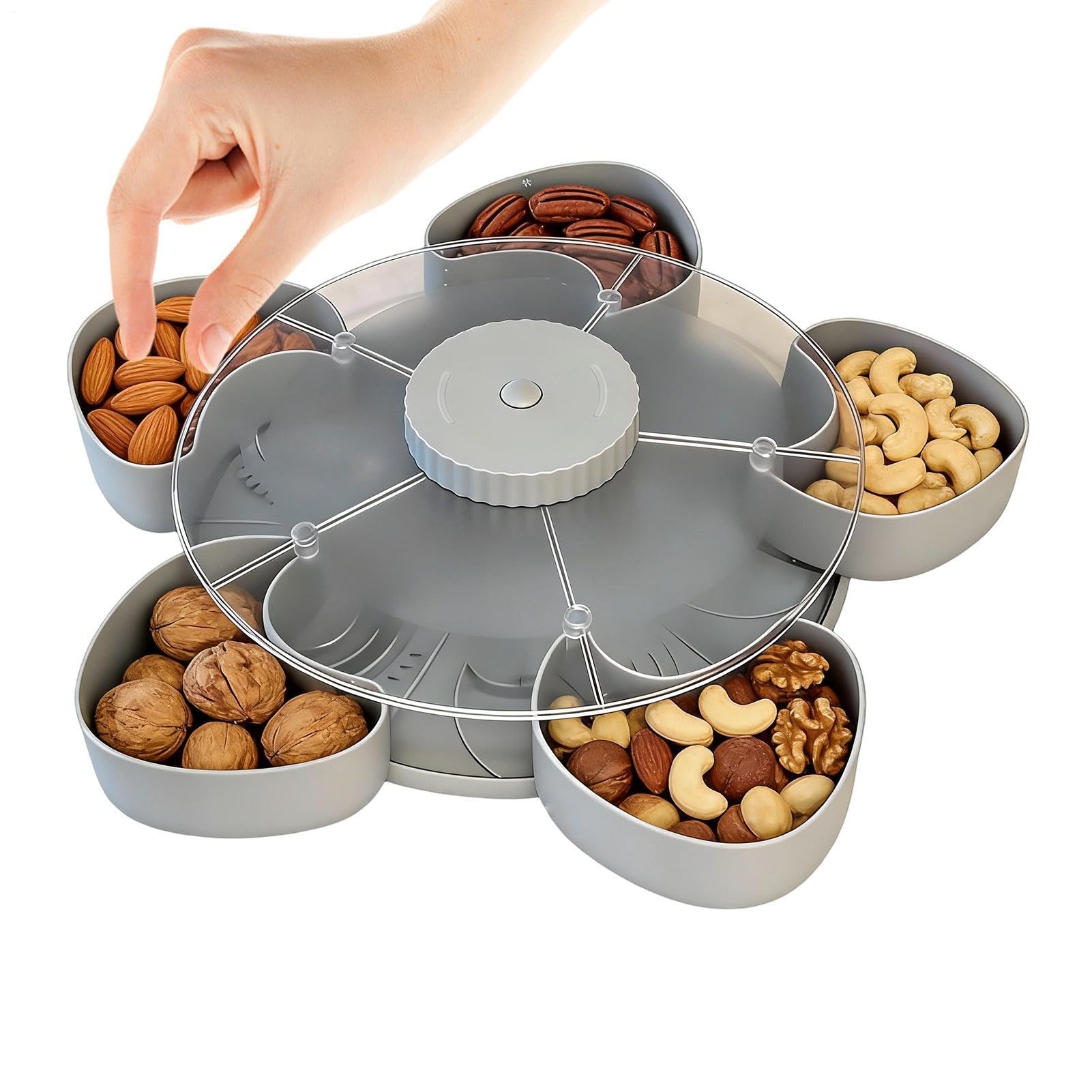 Plateau de rangement rotatif pour vos apéritifs en famille et plateaux télé réussis