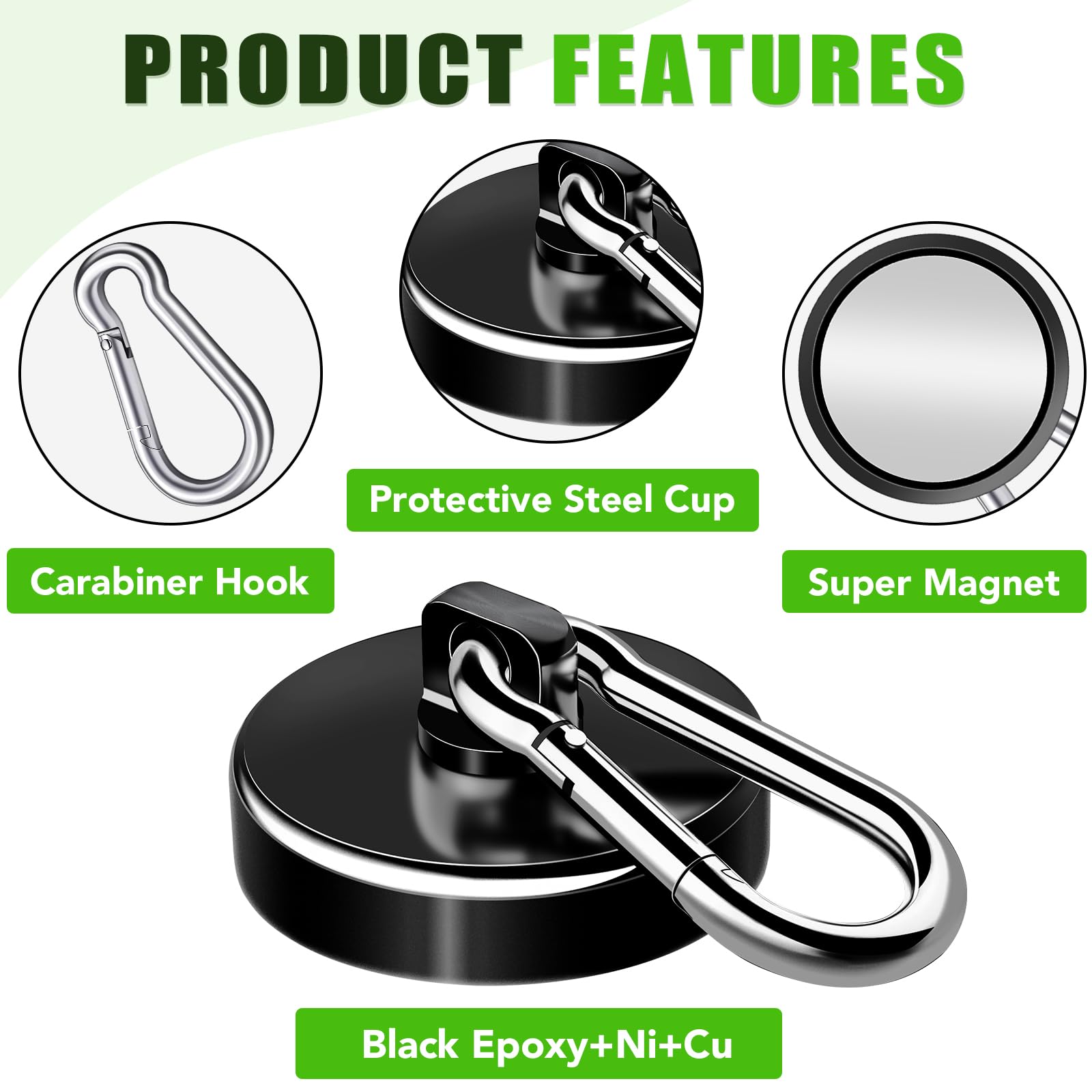 E BAVITE Magnetic Hooks - 12 Pack, 110LBS Strong -5 E BAVITE Magnetic Hooks - 12 Pack, 110LBS Strong -5