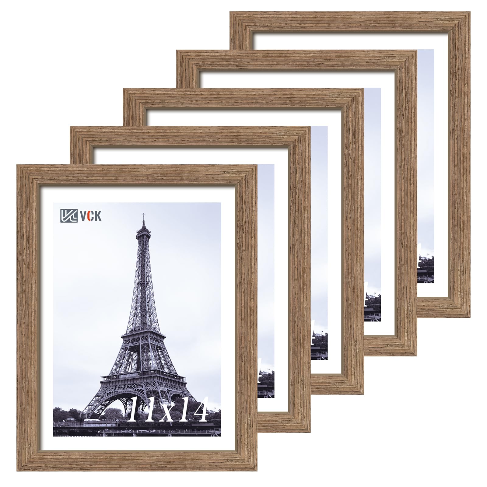 Cadre photo 28x35,6 cm VCK bois noyer | Cadre mural qualitatif