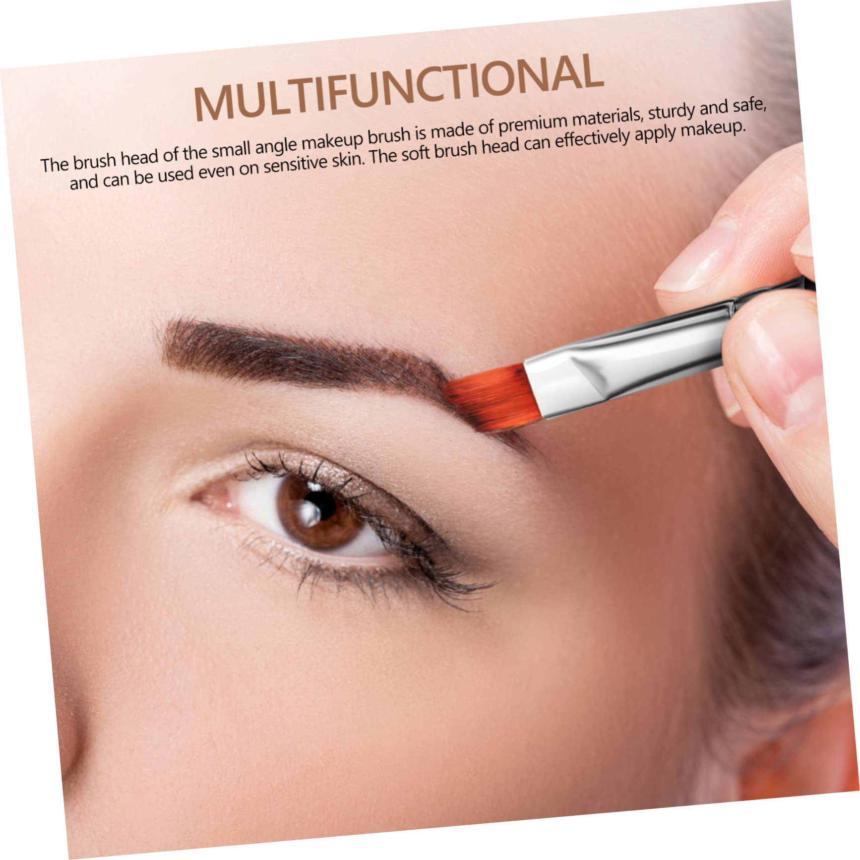 FOMIYES Makeup Tools Set 6 Pcs Eyebrow Brush Set Angled Flat Brushes for Eyebrow Makeup Shaping Hairline Drawing