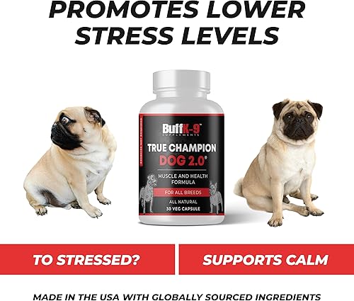 Miniatura 4 de BuffK-9 True Champion Dog 2.0: el mejor constructor muscular de tu perro, solución de aumento de peso, ayuda calmante y alivio de alergias!