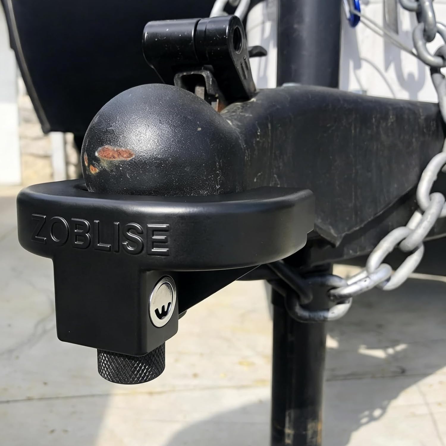 2 5/16 inch Trailer Hitch Locks Set, Trailer Tongue Lock Heavy Duty, Anti-Theft Tow Hitch Lock, for RV, Boat, Camper, Jack Trailers