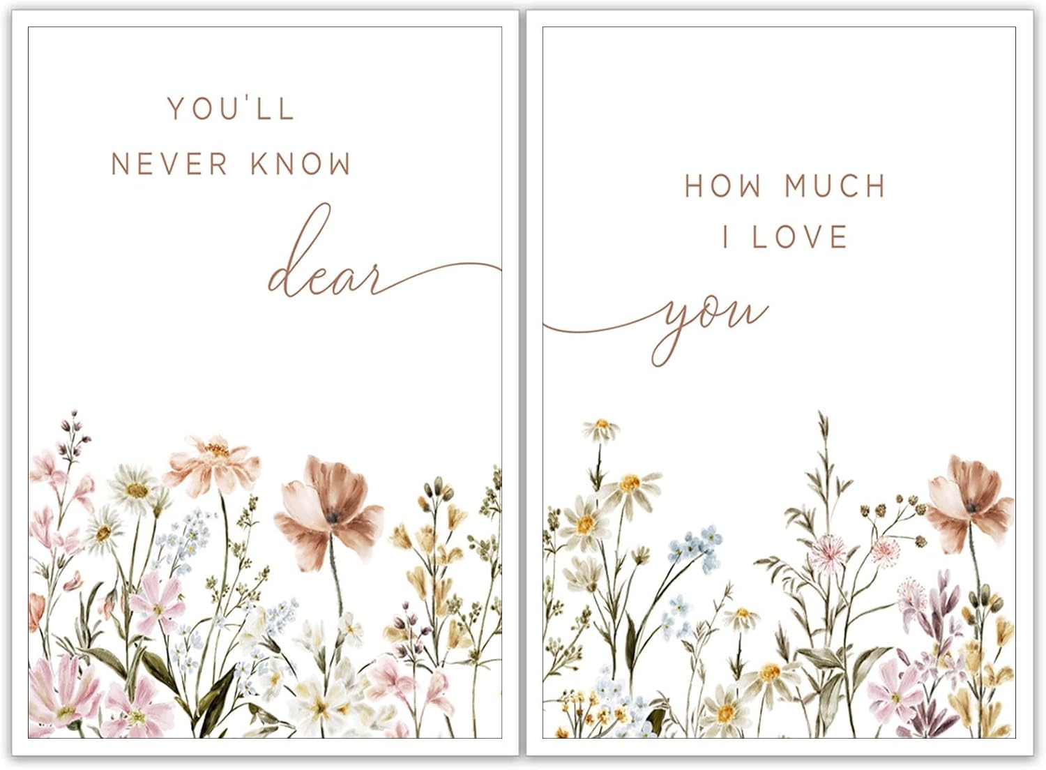 Set Of 2 You'Ll Never Know Dear How Much I Love You Poster
