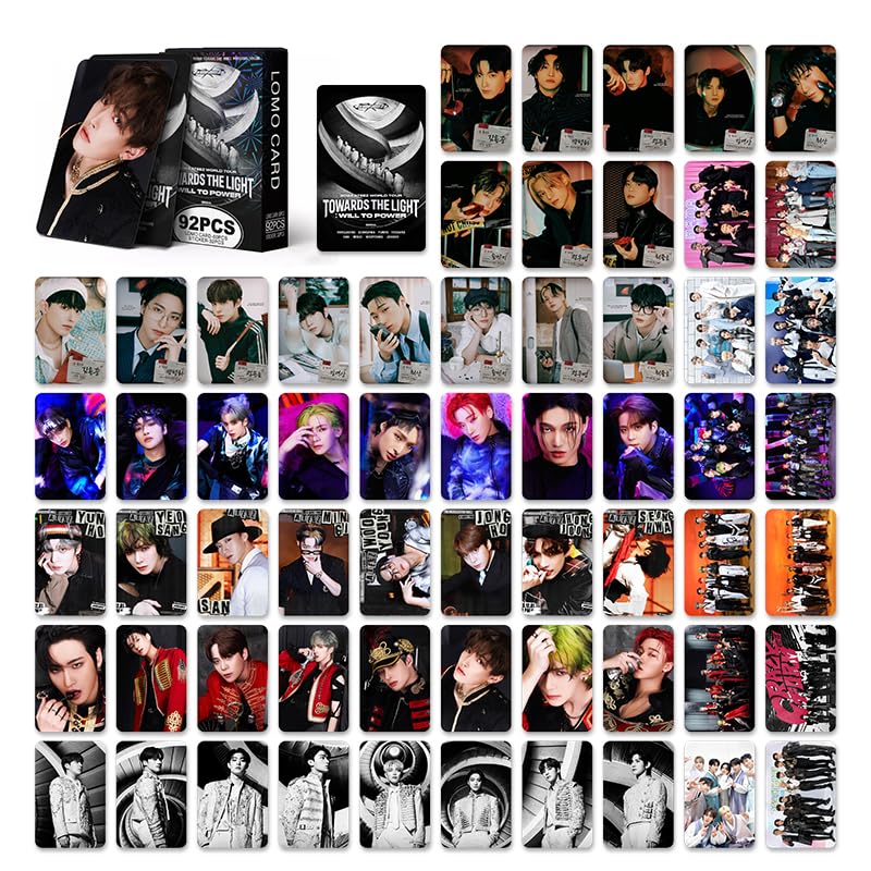 ZRHMCJEN Ateez 92 Pieces Lomo Cards 6 X 9 Cm, Ateez Photocard Box